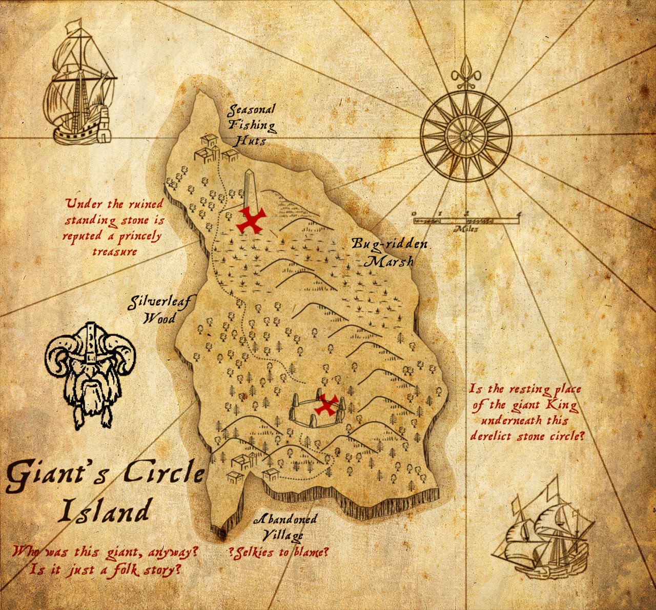 Nibirum Map: giant circle isle by Quenten Walker